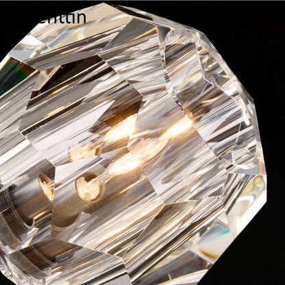 DecorBites™ K9 Crystal Pendant Lights: Modern Nordic Gold Hanging Lamp for Living Room, Kitchen Home Decor.