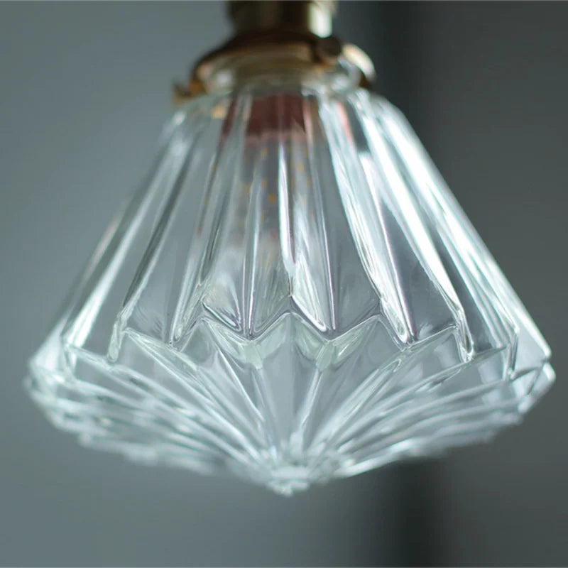 DecorBites™ Clear Glass Copper LED Pendant Lamp for Home Decor and Lighting
