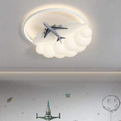 DecorBites™ Kids Cloud Airplane Ceiling Light: Modern LED Bedroom Chandelier for Boys and Girls