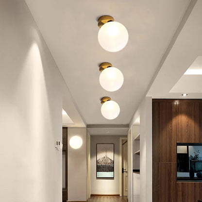 DecorBites™ Glass Ball Wall Lamp: Modern Nordic Design for Bedroom, Living Room, Study & Aisle