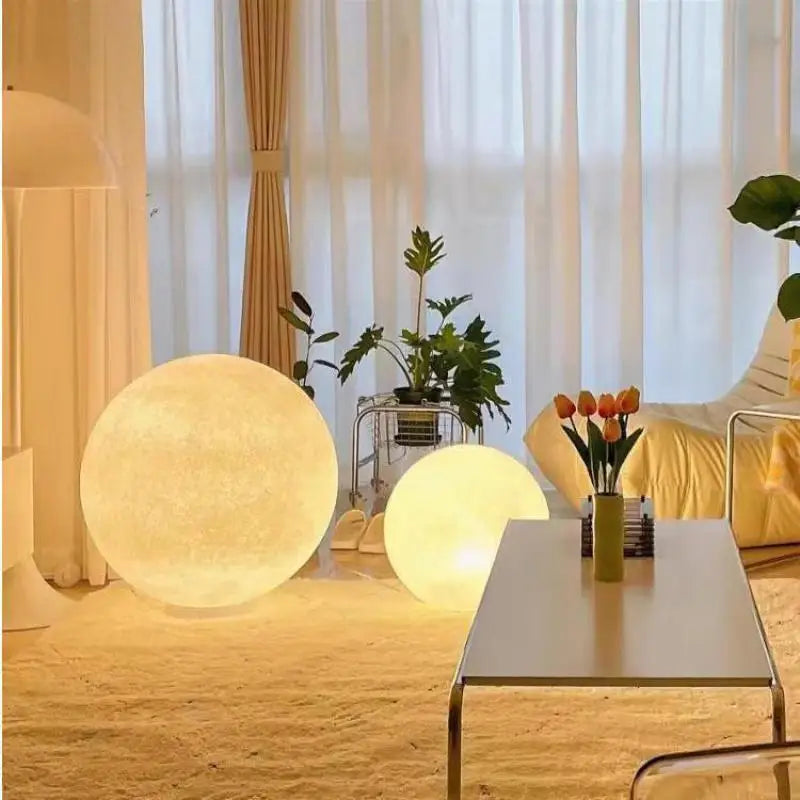 Lámpara colgante LED DecorBites™ Cream Moon: Iluminación moderna para sala de estar, cocina y dormitorio