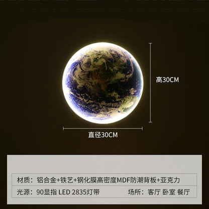 DecorBites™ LED Luxury Earth Wall Lamp for Living Room Bedroom Decoration