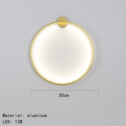 DecorBites™ Gold Black Ring LED Wall Light Living Room Bedroom Lamp Seconce