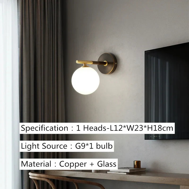 Lámpara de techo LED con bola de cristal DecorBites™ - Lámpara colgante nórdica moderna para sala de estar
