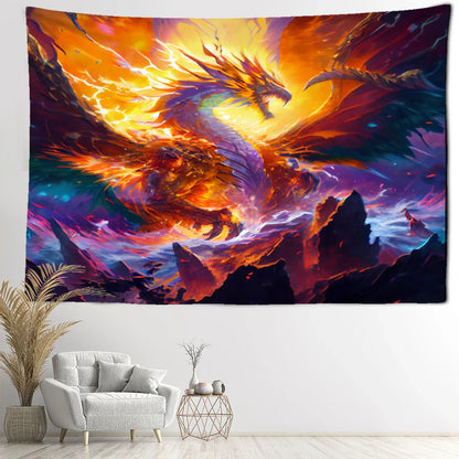 Decobites Mysterious Witchcraft Dragon Tapestry Wall Hanging Home Decor