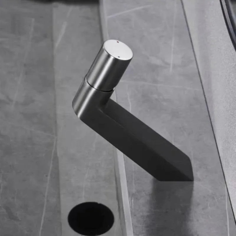 DecorBites™ Basin Faucet Brushed Gold Cold & Hot One Hole Sink Tap Bathroom Creative Design