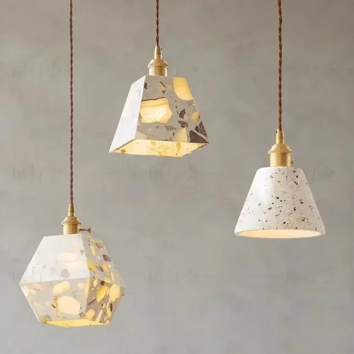 DecorBites™ Cement Marble Chandelier Table Lamp for Bedroom, Restaurant, and Living Room