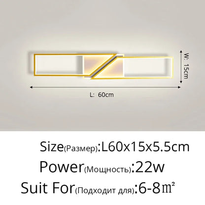 DecorBites™ LED Ceiling Light: Modern Fixture for Living Room, Kitchen & Hallway Lighting