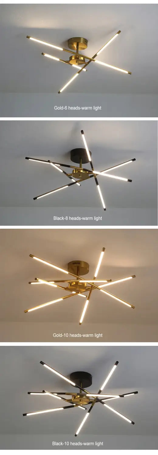 DecorBites™ Nordic Geometry LED Chandelier with Remote Control