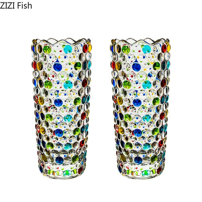 DecorBites™ Glass Vase Hydroponics Flower Pots Desk Decoration Floral Vases