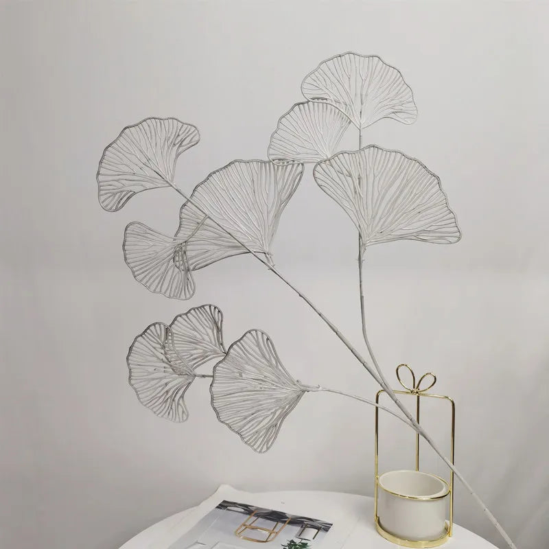 ديكور بايتس™ - زهور اصطناعية من أغصان أوراق الجنكة لديكور المنزل