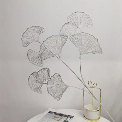 ديكور بايتس™ - زهور اصطناعية من أغصان أوراق الجنكة لديكور المنزل