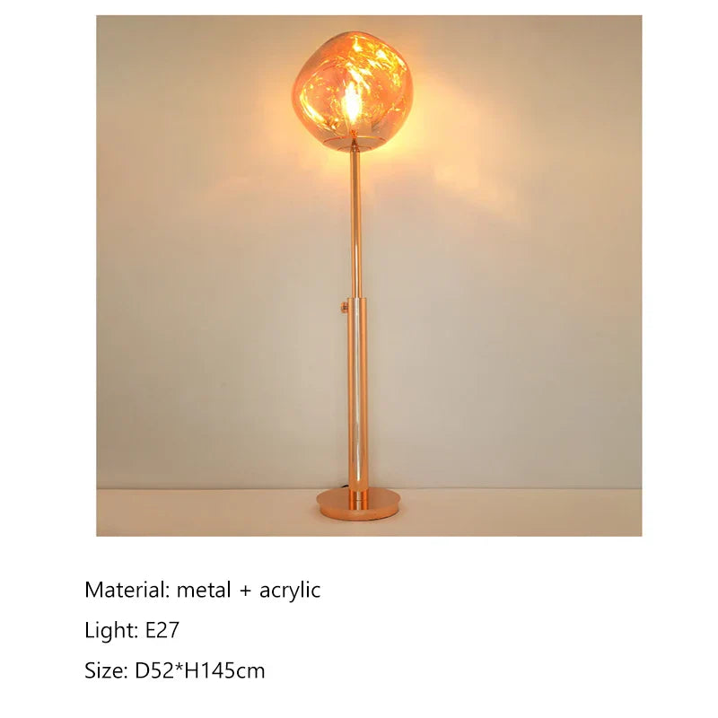 DecorBites™ LED Lava Floor Lamp Nordic Minimalist Indoor Lighting Room Bedroom Standing Light