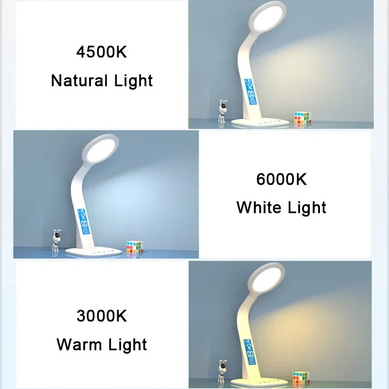 DecorBites™ LED Desk Lamp - USB Chargeable, Dimmable, Foldable, Eye Protection, Study Lighting