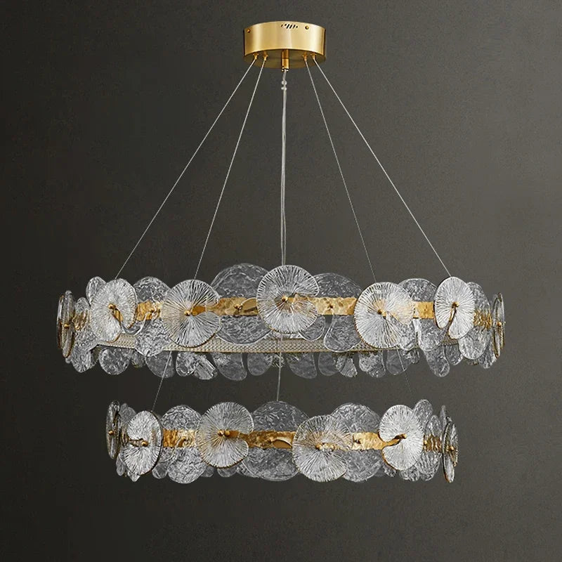 DecorBites™ LED Flower Design Ceiling Chandelier for Modern Living Room Bedroom Dining Area