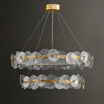 DecorBites™ LED Flower Design Ceiling Chandelier for Modern Living Room Bedroom Dining Area