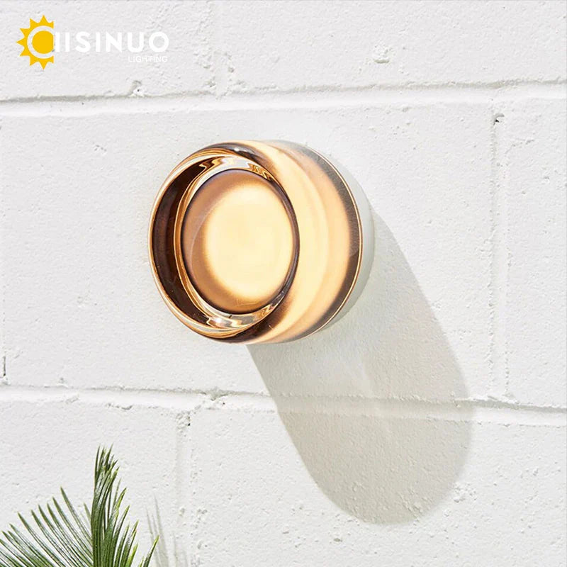 DecorBites™ Glass Round Wall Sconce Light for Indoor Outdoor Living Bathroom Porch Decoration