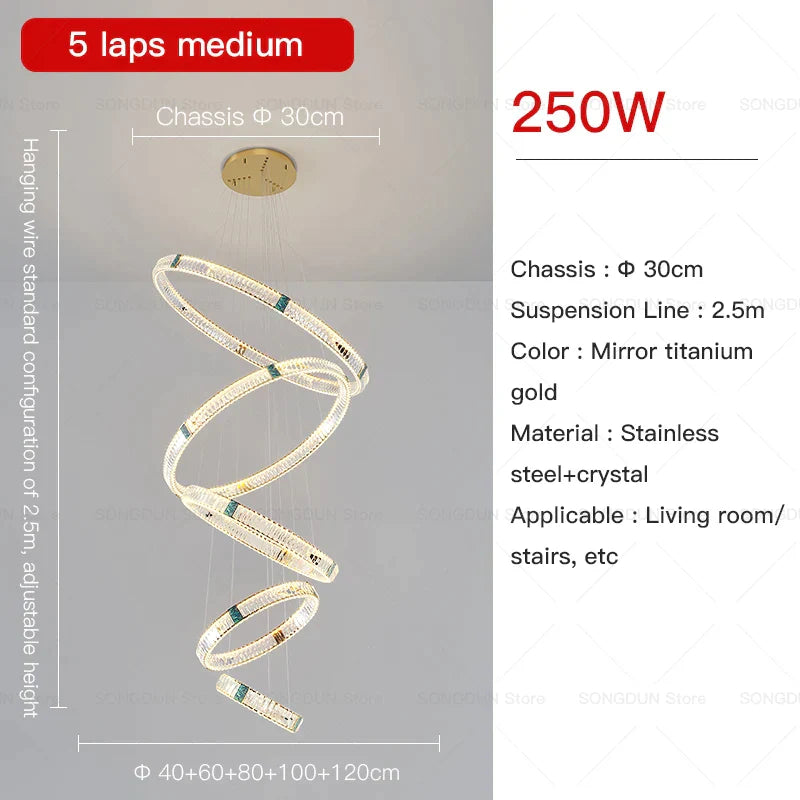 DecorBites™ Crystal Chandelier: Elegant Post-Modern Lighting for Living Room & Restaurant