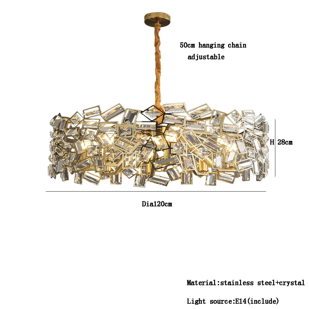 DecorBites™ Crystal Chandelier: Modern Bedroom Lighting Fixture for Home Decoration