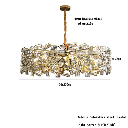 DecorBites™ Crystal Chandelier: Modern Bedroom Lighting Fixture for Home Decoration