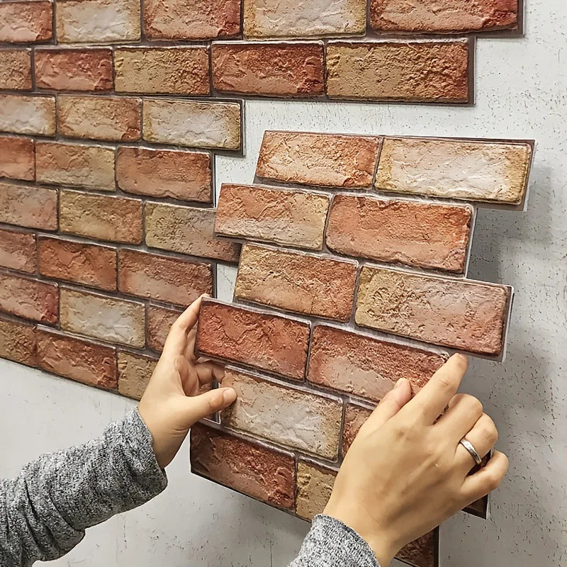 Self-Adhesive 3D Brick Wall Panels