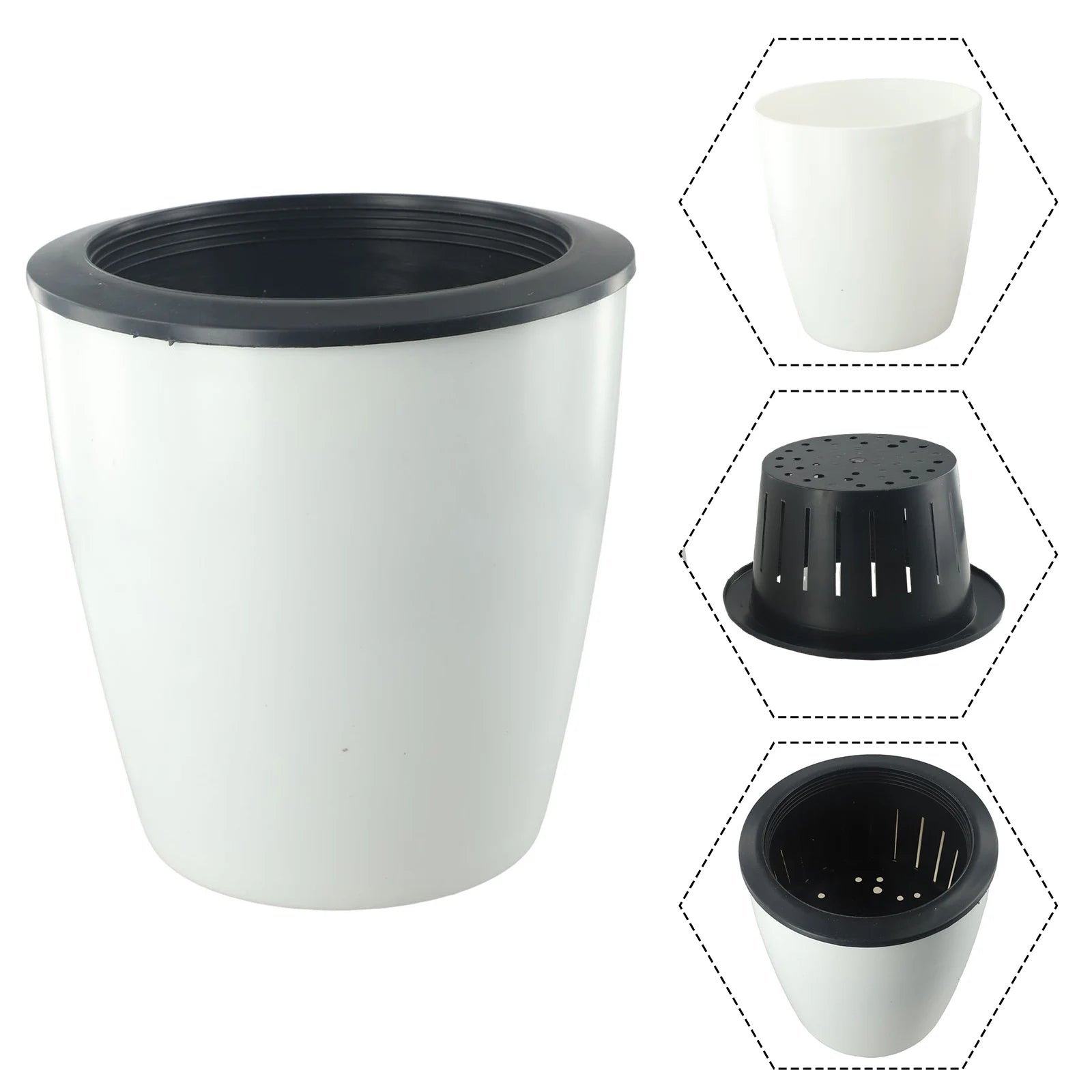 Self-Watering Imitation Porcelain Flower Pot