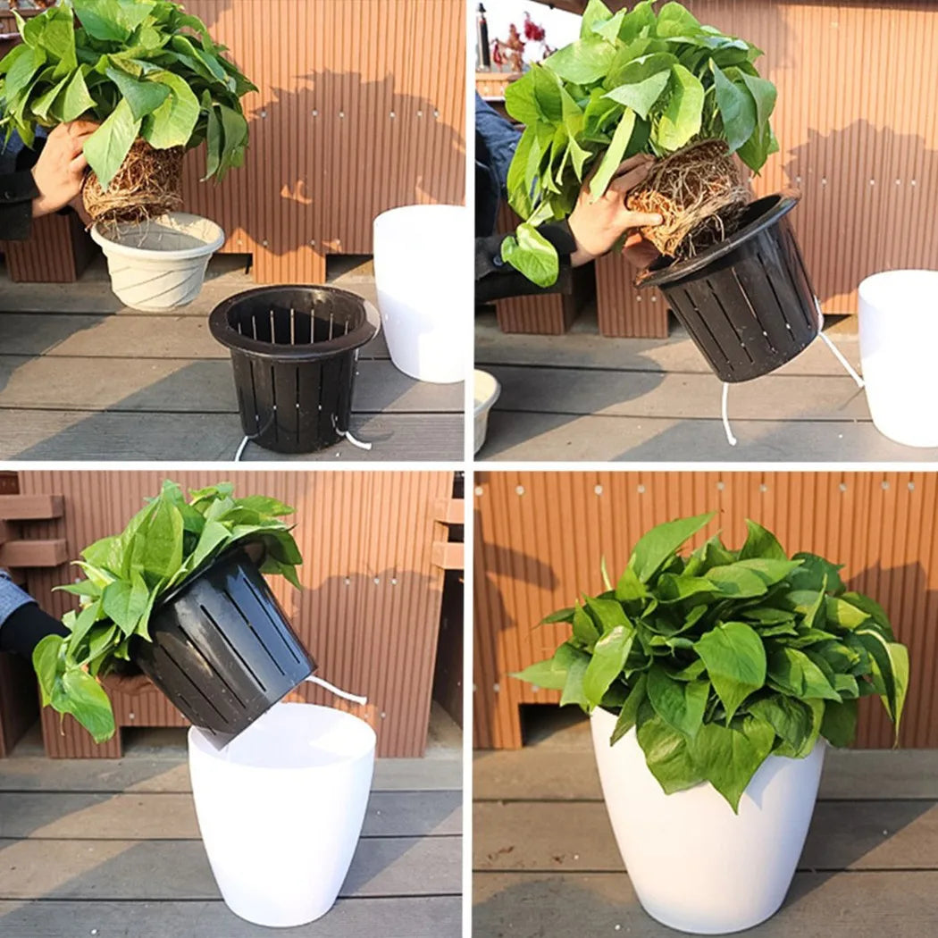 Self-Watering Imitation Porcelain Flower Pot