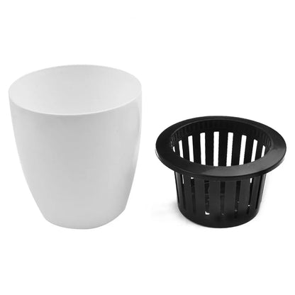 Self-Watering Plastic Flower Pot - Green