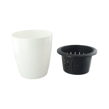 Self-Watering Plastic Flower Pot - Green