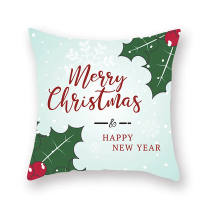 DecorBites™ Christmas Santa Elk Pillowcase 45x45cm for Sofa Chair Decor
