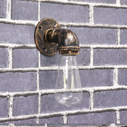 DecorBites™ Industrial Iron Pipe Wall Sconce for Bedroom, Cafe, and Restaurant