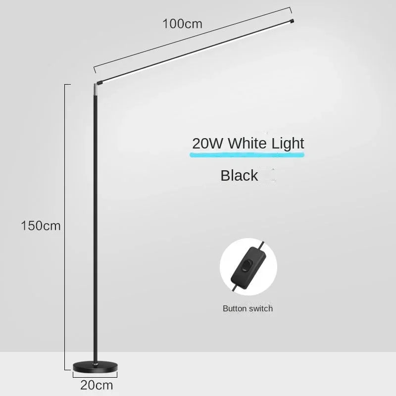 Lámpara de suelo LED Decorbites™: Accesorio de lectura minimalista súper brillante para sala de estar y dormitorio