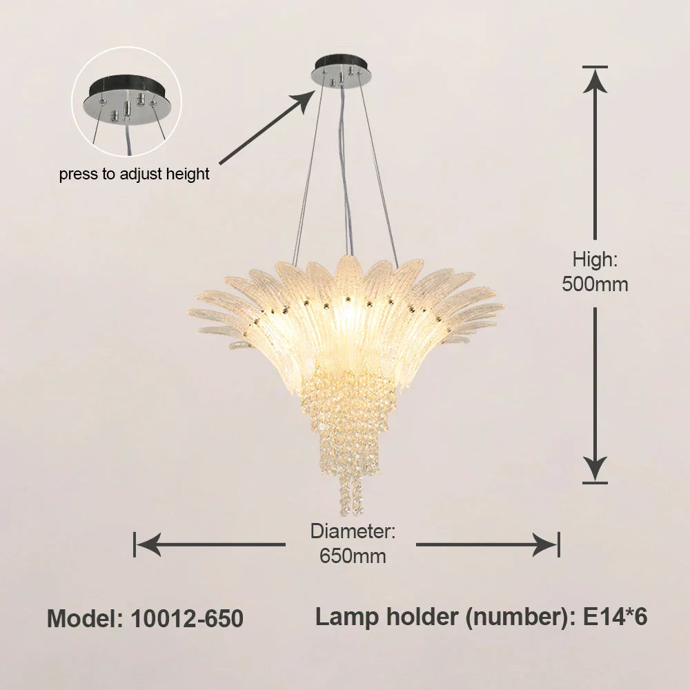 DecorBites™ Glazed Gold LED Chandelier for Living Room Clubhouse Villa