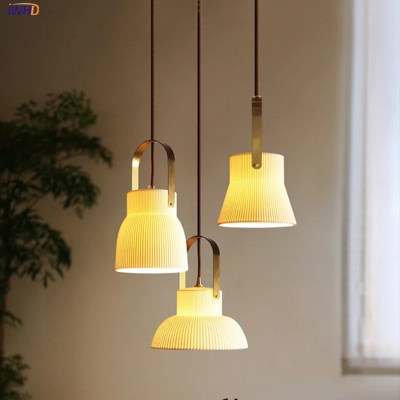 DecorBites™ Ceramic LED Pendant Lights - Japanese Style, Nordic Modern Hanging Light