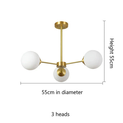 DecorBites™ Glass Ball Pendant Lights: Modern LED Hanging Lamp for Home, Restaurant, Bar, and Cafe