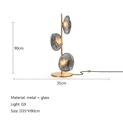 DecorBites™ Glass Shade LED Floor Lamp for Home Decor, Living Room, Bedroom, Minimalist Design