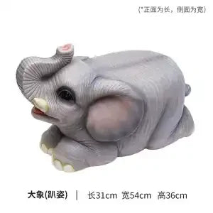 مسند قدم على شكل تمثال حيواني من الراتنج من ديكوربايتس™ - كرسي بتصميم تمثال كرتوني إبداعي