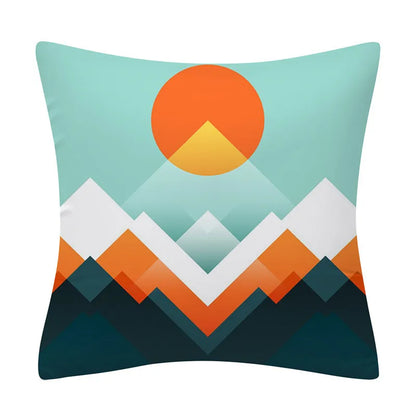 غطاء وسادة DecorBites™ بنمط هندسي مصنوع من البوليستر والقطن وغطاء وسادة للأريكة وديكور المنزل