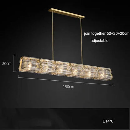 DecorBites™ LED Glass Pendant Light Dimmable Chandelier Kitchen Island Decor