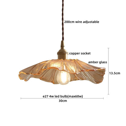 DecorBites™ Clear Glass LED Pendant Light | Nordic Hanging Chandelier for Kitchen, Living Room