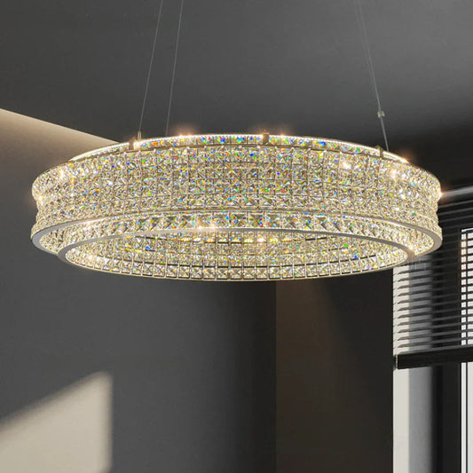 DecorBites™ K9 Crystal Luxury Chandelier for Restaurant Bar Hotel LED Lamps