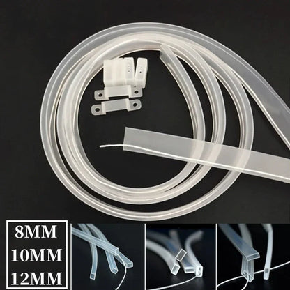 DecorBites™ 12mm LED Silicone Tube Waterproof Strip Light Channel Diffuser for Flexible Lighting