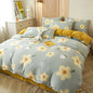 Decobites Flower Printed Washed Cotton Duvet Cover, Single/Queen/King Sizes