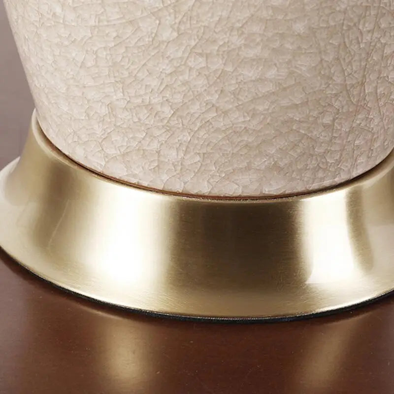 DecorBites™ Ice Crack Ceramic Table Lamp for Bedroom and Study