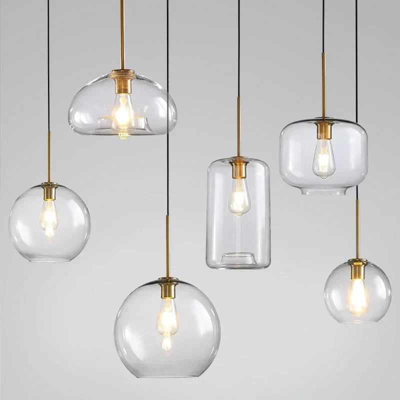 DecorBites™ Industrial Loft Glass Pendant Light for Kitchen Restaurant Decor