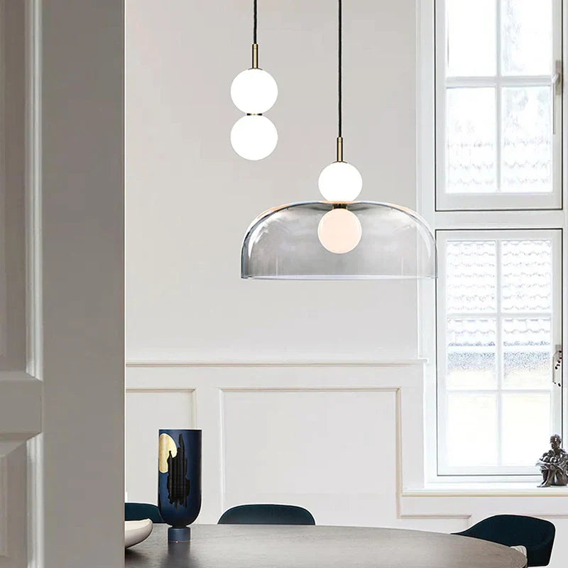 DecorBites™ Glass Ball Pendant Light for Duplex Stairwells, Living Room, Bedroom, and Staircase Decor