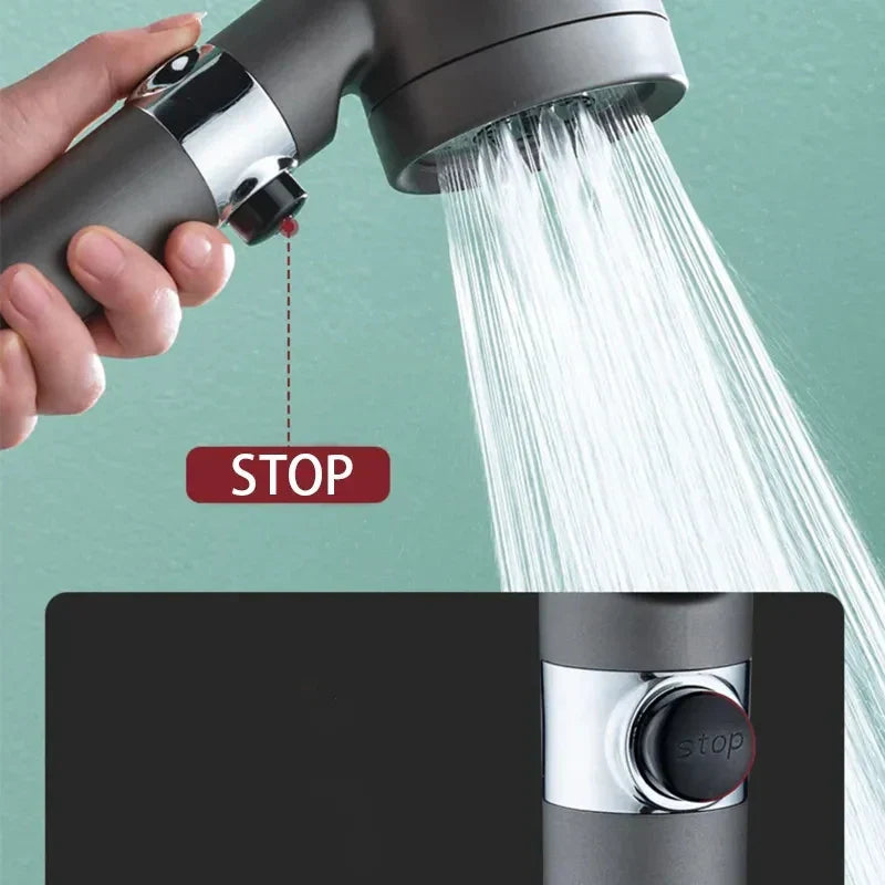 DecorBites™ High Pressure Portable Massage Shower Head - One-Key Stop Water