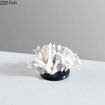 DecorBites™ Coral Resin Sculpture: Modern Desk Decor & Artwork Crafted Landscape Ornaments