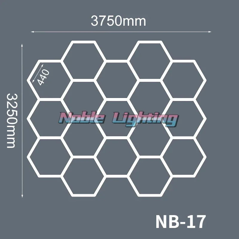 Lámpara de techo LED hexagonal DecorBites™ para barberías y peluquerías en garajes