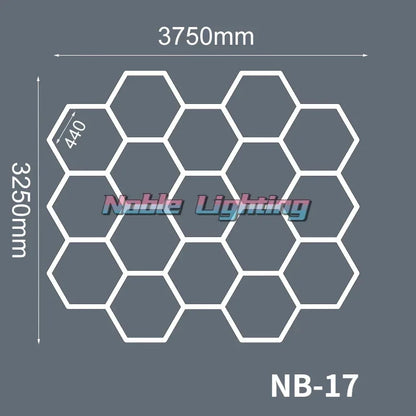 Lámpara de techo LED hexagonal DecorBites™ para barberías y peluquerías en garajes